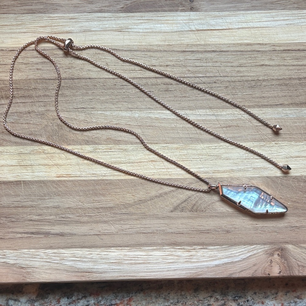 Kendra Scott Iridescent Rose Gold Necklace